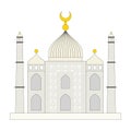 Islamic mosque flat cartoon style