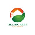 Islamic mosque logotype vector design Royalty Free Stock Photo