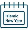 Islamic new year, islamic Special Event day Vector icon that can be easily modified or edit.