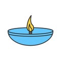 Islamic oil lamp color icon