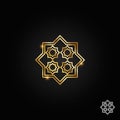 islamic oriental, geometric motif. traditional islamic, arabic, persian and ottoman design vector illustration Royalty Free Stock Photo