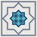 islamic oriental, geometric motif. traditional islamic, arabic, persian and ottoman design vector illustration Royalty Free Stock Photo