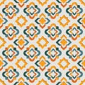 Islamic oriental ornamental arabesque seamless pattern. East motif paper style background vector illustration Royalty Free Stock Photo