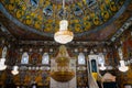 Islamic ornament decoration on the ceiling of Pasha Mosque