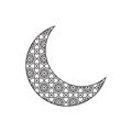 Islamic ornament shape crescent moon Royalty Free Stock Photo