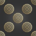 Islamic ornament vector, persian motiff. 3d ramadan islamic round pattern elements. Geometric circular ornamental arabic Royalty Free Stock Photo