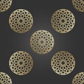 Islamic ornament vector, persian motiff. 3d ramadan islamic round pattern elements. Geometric circular ornamental arabic Royalty Free Stock Photo