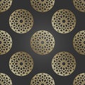 Islamic ornament vector, persian motiff. 3d ramadan islamic round pattern elements. Geometric circular ornamental arabic Royalty Free Stock Photo