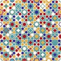 Islamic ornamental Background in color. Islamic ornamental colorful detail of mosaic. arabic, east ornament, indian
