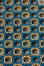Islamic pattern, Arabic blue tiles on a mosque Royalty Free Stock Photo