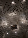 futuristic ceiling design of al jabbar mosque