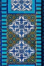 Islamic pattern, tile mosaic on mosque Royalty Free Stock Photo