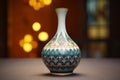 Islamic pattern on a ceramic vase marrying. Generative ai