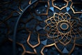 Islamic pattern on a digitally created. Generative ai