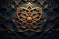 Islamic pattern on a digitally created. Generative ai