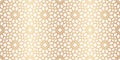 Islamic seamless pattern. Repeating gold arabesque background. Repeated morocco golden motif for design prints. Repeat arabian tex Royalty Free Stock Photo