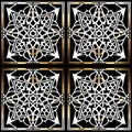 Islamic patterns seamless symmetrical wallpaper