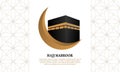 Islamic pilgrimage with kaaba for hajj mabroor