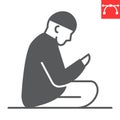 Islamic prayer glyph icon Royalty Free Stock Photo