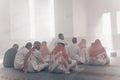 Islamic Prayer people in mosque Muslims Saudi Arabia ramadan Royalty Free Stock Photo