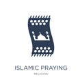 Islamic Praying Carpet icon. Trendy flat vector Islamic Praying Royalty Free Stock Photo