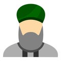 Islamic priest icon, flat style