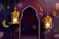 Islamic purple background