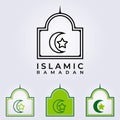 Islamic ramadan kareem quran logo vector illustration design set bundle collection package logo