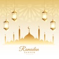 Islamic ramadan kareem season festival card design