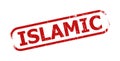 ISLAMIC Red Rounded Rectangle Unclean Watermark