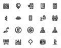 Islamic religion vector icons set