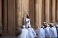 Islamic religious lecture inside the Ahmed Ibn Tulun Mosque in Cairo, Egypt Royalty Free Stock Photo