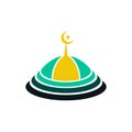 Islamic schoo logo design with icon or symbol of mosque