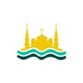 Islamic schoo logo design with icon or symbol of mosque