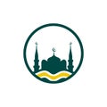 Islamic schoo logo design with icon or symbol of mosque