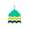 Islamic schoo logo design with icon or symbol of mosque