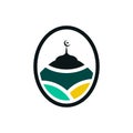 Islamic schoo logo design with icon or symbol of mosque