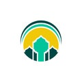 Islamic schoo logo design with icon or symbol of mosque