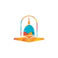 Islamic school vector logo design.