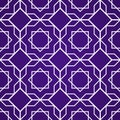 Islamic seamless pattern. Arabic geometric background. East template ornamental design. Endless reapeted texture. Purple, v