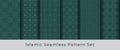 Islamic Seamless Pattern Collection Set Royalty Free Stock Photo