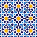 Islamic seamless pattern. Oriental geometric ornaments, traditional arabic art. Muslim mosaic. Mosque decoration element Royalty Free Stock Photo