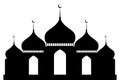 islamic structure praying place mosque silhouette vector Royalty Free Stock Photo