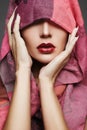 Islamic style woman in pink