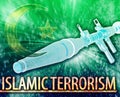 Islamic terrorism Abstract concept digital illustration