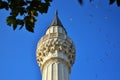 Islamic tower of a minaret of marble