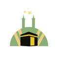 Islamic vector design kaaba in Mecca icon for Hajj and Ramadan or Eid. Vector illustration. Royalty Free Stock Photo