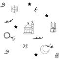 islamic vector icon pack for infographic and apps Royalty Free Stock Photo