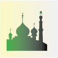 islamic vector mosque on the gradient background Royalty Free Stock Photo