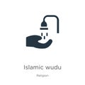 Islamic wudu icon vector. Trendy flat islamic wudu icon from religion collection isolated on white background. Vector illustration